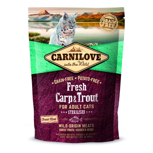 Carnilove Cat Adulte Fresh - Carpe & Truite / Stérilisé 400g - MyStetho Veterinary