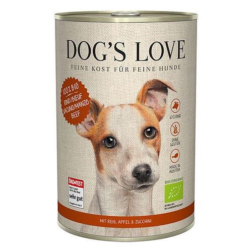 Dog's Love Bio Boeuf, riz, pomme & courgette, 400g - MyStetho Veterinary