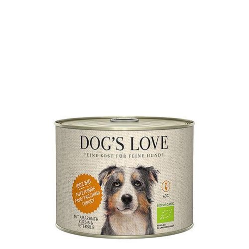 Dog's Love BIO dinde, amarante, citrouille & petersil, 200g - MyStetho Veterinary