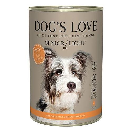 Dog's Love Senior dinde, courgette & herbes de Johannis, 400g - MyStetho Veterinary