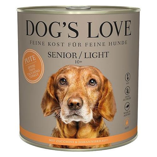 Dog's Love Senior dinde, courgette & herbes de Johannis, 800g - MyStetho Veterinary