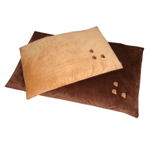 swisspet Soft Duvet S, dunkelbraun/braun 35x50cm, mit Pfotenmotiv - MyStetho Veterinary