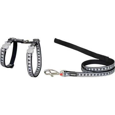 RD Cat Harness&Lead Reflec Fish Black XS 12 Neck 21-35cm, Body 27-48cm, Lead 1.2m - MyStetho Veterinary