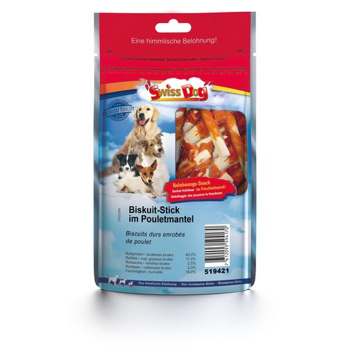 SwissDog Sticks biscuits enrobés de poulet - MyStetho Veterinary