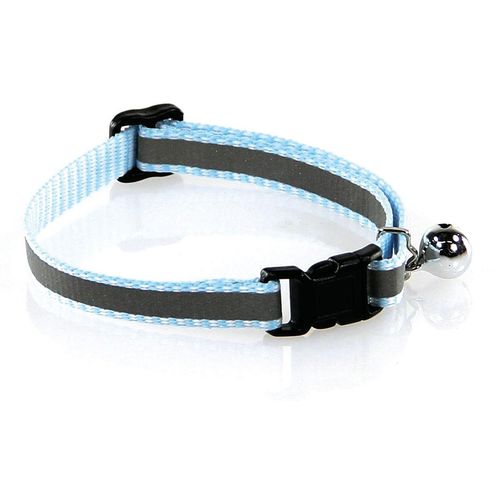 Swisspet ReflectLine collier p.chats bleu clair 10mm/20-30cm - MyStetho Veterinary