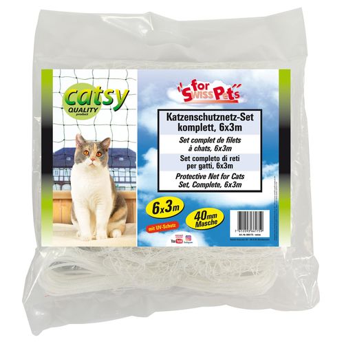 Swisspet Sets universels de filet de sécurité complets 6x3m, blanc - MyStetho Veterinary