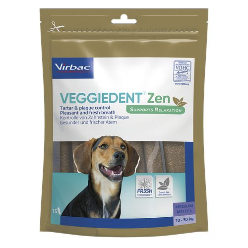 Veggiedent Zen chiens M (10-30 kg) 15 pièces Virbac