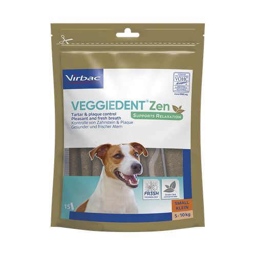 Veggiedent Zen chiens S (5-10 kg) 15 pièces Virbac