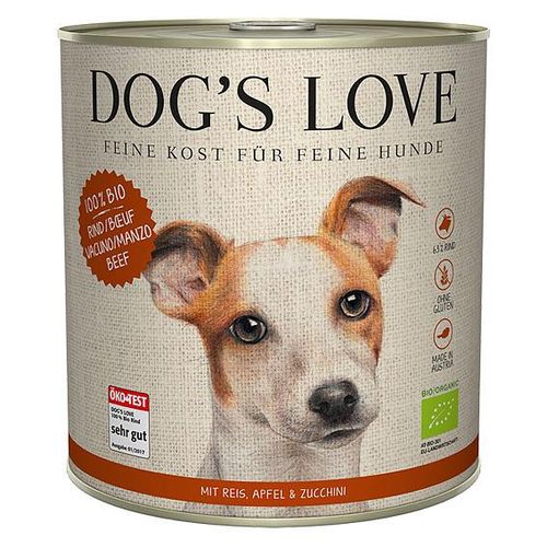 Dog&#039;s Love Bio Boeuf, riz, pomme & courgette, 800g - MyStetho Veterinary