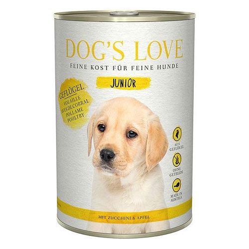 Dog&#039;s Love Junior volaille, courgette & pomme 400g - MyStetho Veterinary
