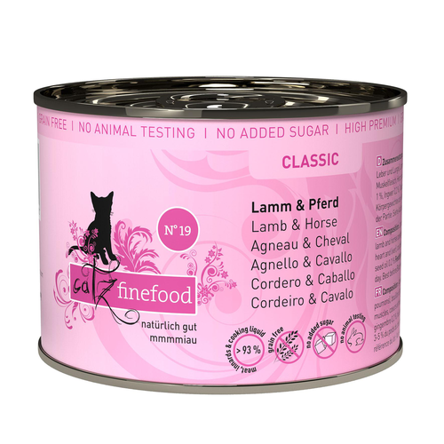 Catz Finefood No. 19 avec agneau &amp; cheval, 200g - MyStetho Veterinary