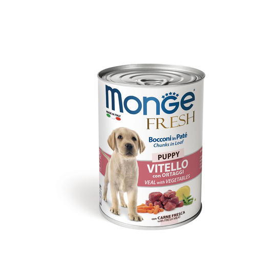 Monge Dog FRESH Puppy Veal&amp;Veg. 400g - MyStetho Veterinary