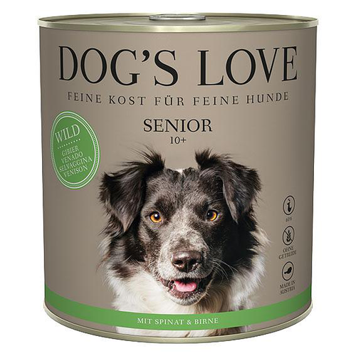 Dog&#039;s Love Senior 10+ Light gibier, épinard &amp; poire, 800g - MyStetho Veterinary