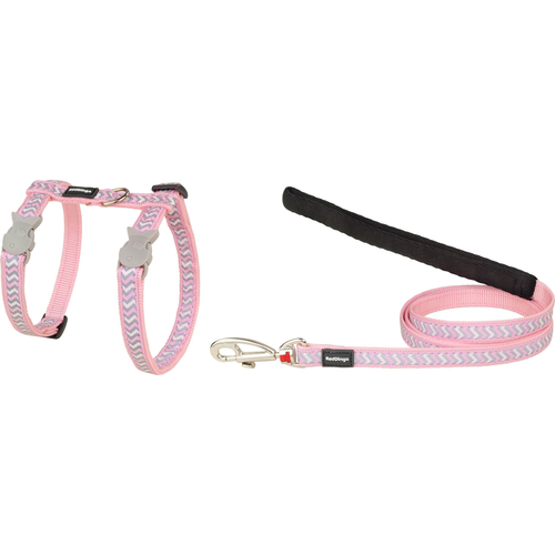 RD Cat Harness&Lead Reflec Ziggy Pink XS 12 Neck 21-35cm, Body 27-48cm, Lead 1.2m - MyStetho Veterinary