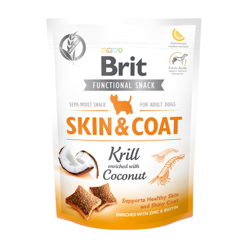 Brit Functional Snack Skin & Coat Krill - Plancton + Coco 150g - MyStetho Veterinary