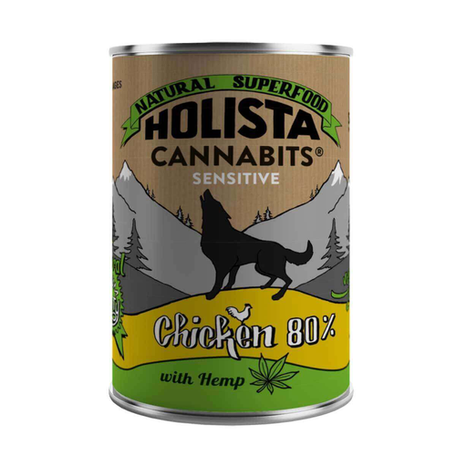 Sparrow Nassfutter Dog Holista CannaBits Sensitive Poulet 400g - MyStetho Veterinary