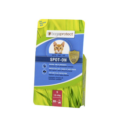 bogaprotect Spot-On anti-parasitaire S pour chats 3 x 0.7 ml - MyStetho Veterinary