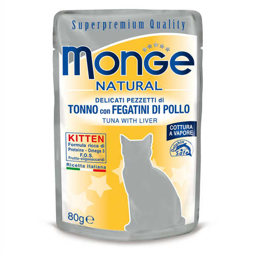 Monge Natural Cat Kitten Thon et fois de poulet - MyStetho Veterinary