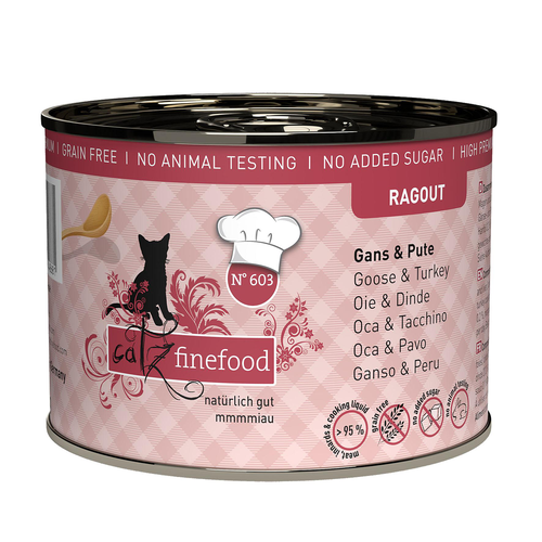 Catz Finefood Ragout No. 603 avec oie &amp; dinde - MyStetho Veterinary