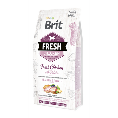 Brit Fresh Brit Fresh Dog - Chiot et jeune chien - Poulet - Croissance saine 2,5kg - MyStetho Veterinary