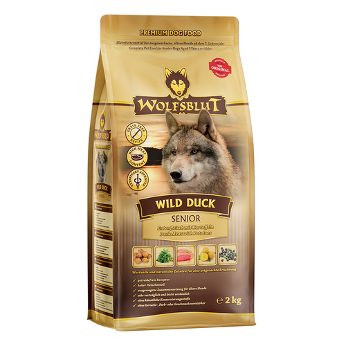 Wolfblut Canine Senior Wild Duck - canard avec pomme de terre 2kg - MyStetho Veterinary