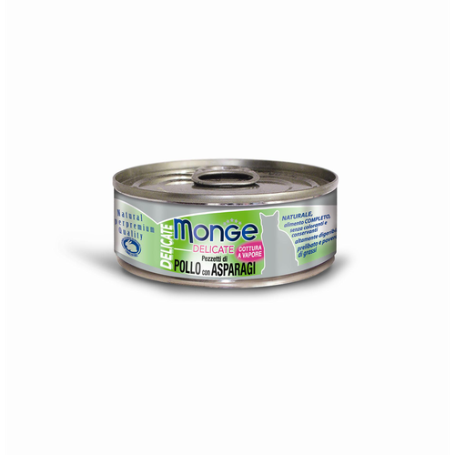 Monge Delicate Cat Ad. Chicken&amp;Aspar 80g - MyStetho Veterinary