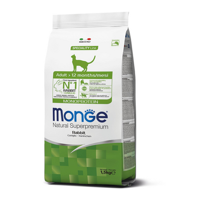 Monge chat monoprotéine adulte lapin 1,5kg - MyStetho Veterinary