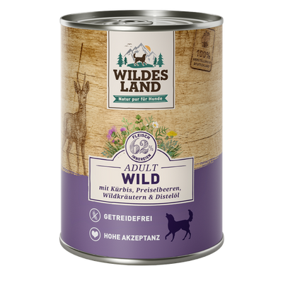 Wildes Land Canine Adult gibier avec potiron 400g - MyStetho Veterinary