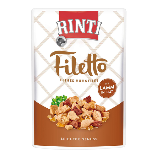 Rinti Filetto en gelée poulet &amp; agneau 100g - MyStetho Veterinary