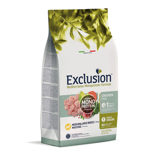 Exclusion Mediterraneo Mature Adult Medium &amp; Large, Chicken - MyStetho Veterinary