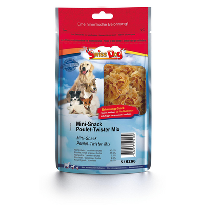 SwissDog Mini-Snack Twister au poulet Mix - MyStetho Veterinary