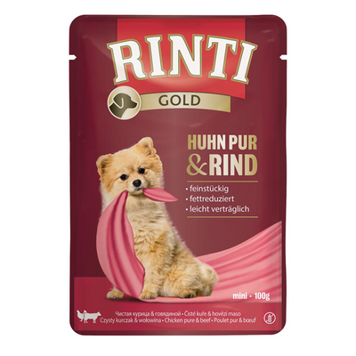 Rinti Gold Mini PUR Poulet &amp; Boeuf 100g - MyStetho Veterinary