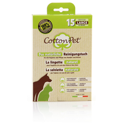 CottonPet lingettes, en pur coton - MyStetho Veterinary