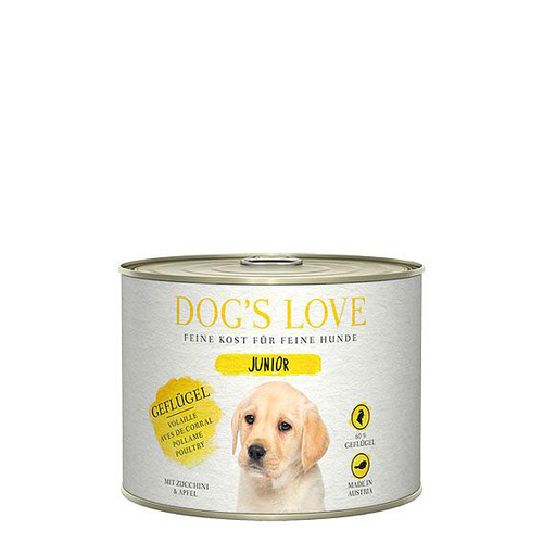 Dog&#039;s Love Junior volaille, courgette &amp; pomme 200g - MyStetho Veterinary