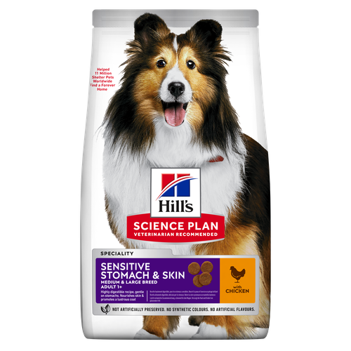 Hill's Science Plan Sensitive Stomach & Skin Medium Adult Chicken 2.5 kg - MyStetho Veterinary