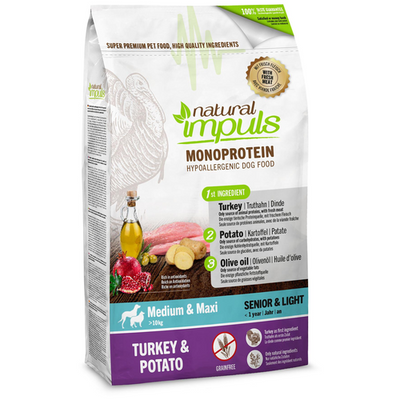 Natural impuls Senior & Light Dinde & patates - MyStetho Veterinary