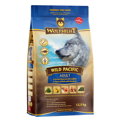 Wolfblut Canine Adult Wild Pacific - Poisson de mer avec pomme de terre 12.5kg - MyStetho Veterinary