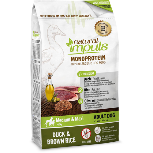 Natural impuls Adult canard &amp; riz brun - MyStetho Veterinary