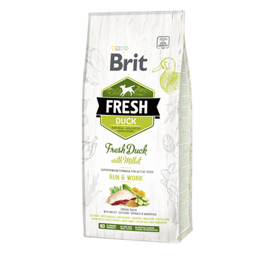 Brit Fresh Brit Fresh Dog - Chiens actifs - Canard - Course et travail  12kg - MyStetho Veterinary