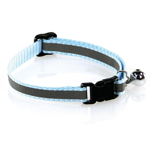 Swisspet ReflectLine collier p.chats bleu clair 10mm/20-30cm - MyStetho Veterinary