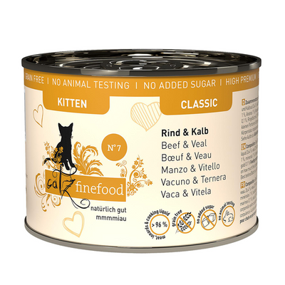 Catz Finefood Kitten No. 07 avec boeuf &amp; veau, 200g - MyStetho Veterinary