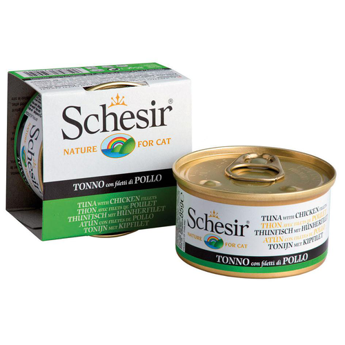 Schesir Jelly thon av.poulet + riz 85g boite - MyStetho Veterinary