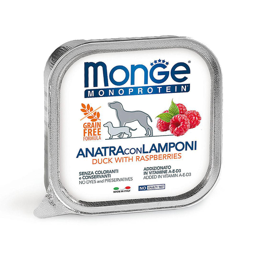 Monge Monge Dog Monopro. Duck&amp;Raspberries 150g - MyStetho Veterinary