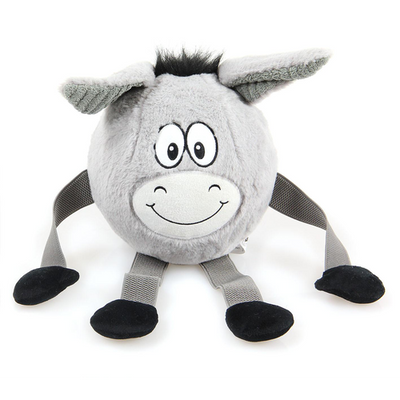 Swisspet Faceball âne en peluche, gris, sans couinement - MyStetho Veterinary