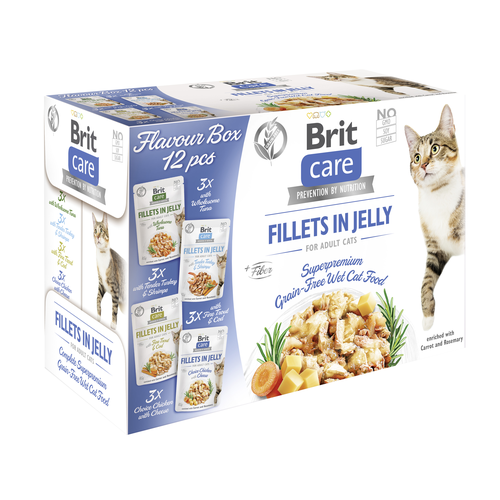 Brit Care Cat Brit Care Cat Flavour Box - Filets en gelée 4 variétés 85g - MyStetho Veterinary