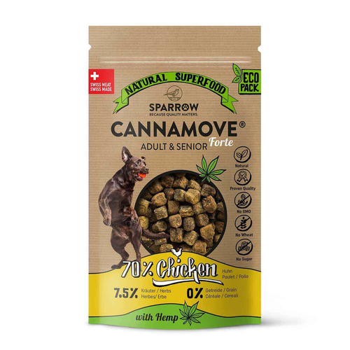 Sparrow Snack Dog CannaMove Forte Adult+Senior Poulet 200g - MyStetho Veterinary