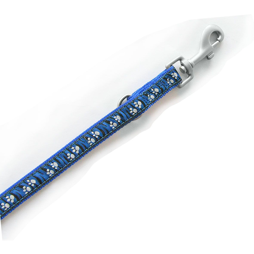 swisspet DoggyLine Führleine blau 180cm Nylon mit Pfoten motiv / 10mm - MyStetho Veterinary