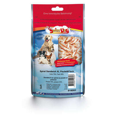 SwissDog Spiral-Sandwich XL avec poulet & poisson - MyStetho Veterinary