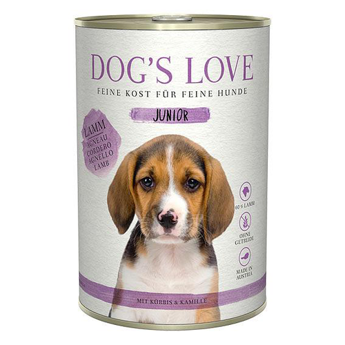 Dog&#039;s Love Junior agneau, citrouille &amp; camomille 400g - MyStetho Veterinary