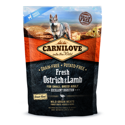 Carnilove Dog Adulte Adult Fresh Small Breeds - Autruche & Agneau  1,5kg - MyStetho Veterinary